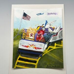 Colorful Roller Coaster Art Print